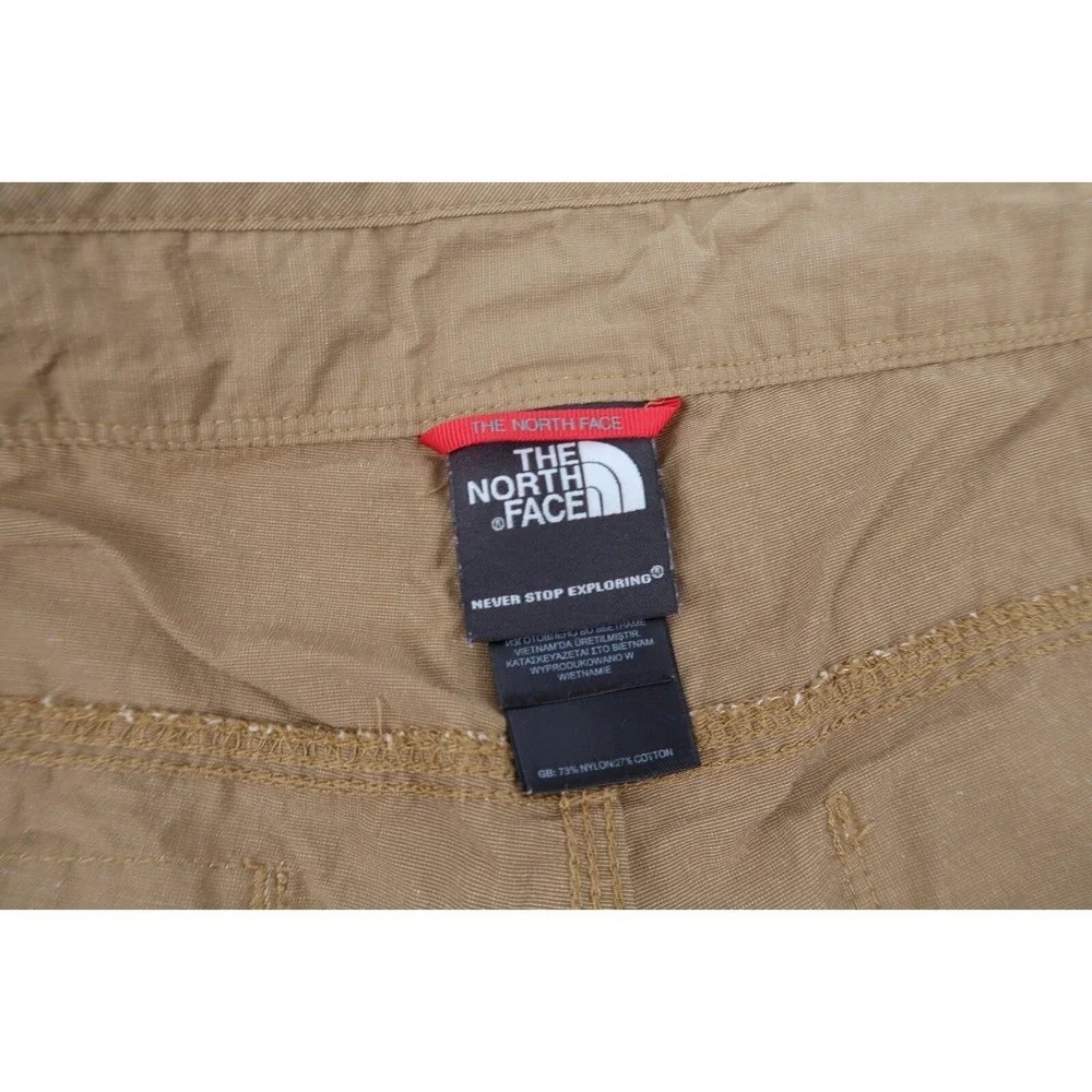The North Face Mens 36 Convertible Paramount Peak Zip Off‎ Cargo Pants Tan Brown